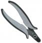 Preview: The image shows a pair of pliers with long, curved handles. The handles are partly black and partly gray. The pliers are designed for precise work, especially for cutting.