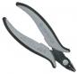 Preview: The image displays a sleek pair of pliers with gray, ergonomically shaped handles and a black cutting edge. The pliers feature a curved design and a central screw head.