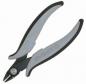 Preview: The image shows a pair of pliers with gray, ergonomic handles and a black cutting edge. It is handy and used for precise work, e.g., in electronics.