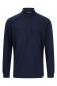 Preview: The image shows a long-sleeved, navy blue top with a stand-up collar and a short zipper in the center. It has a plain, sporty cut.