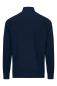 Preview: The image shows a dark blue sweater with a stand-up collar. It has long sleeves and a smooth texture, with no noticeable patterns or details on the back.