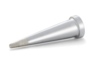 Preview: The image shows a conical, silver-colored metal object. It has a wide, flat base and tapers to a point at the top. The surface is smooth and shiny.