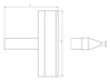 Preview: The image displays a technical drawing of a component. It has a T-shape with dimensions of 27 mm in width and 33 mm in height. At one end, the part tapers to a point.