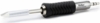 Preview: The image shows a soldering iron with a black, ribbed handle and a metallic tip. The handle has an ergonomic shape for better grip.