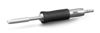 Preview: The image shows a screwdriver with a non-slip, black handle and a metallic, flat blade. The handle has lightly embossed lines for better grip.