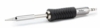 Preview: The image shows a soldering iron. It has a long, slim handle with non-slip rubber grooves and a metallic tip used for soldering. The handle is gray and black.