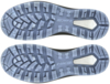 Preview: The image displays the undersides of two athletic shoes. They are made of rubber with a textured, non-slip tread. The soles are in shades of gray and feature a central elevation.