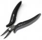 Preview: The image shows a special pair of pliers with long, narrow jaws. The handles are ergonomically shaped and feature a non-slip coating for better grip. It is made of metal.