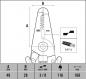 Preview: The image displays a technical drawing of a tool. Dimensions for A and B are provided. Additionally, there are symbols for wire gauges and material (Soft Cu).