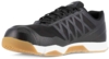 Preview: The image shows a black athletic shoe with a sturdy, round toe cap. The sole is made of non-slip material and features brown rubber areas. The shoe has a modern, sporty shape.