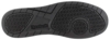 Preview: The image displays the black sole of a Reebok shoe. It features a non-slip tread with various patterns, including waves and diagonal grooves, for improved traction.