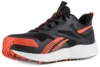 Preview: The shoe is sporty and lightweight, primarily black with orange accents. The sole is well-profiled, the upper part features breathable materials and a padded tongue.