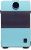 Preview: The image shows a blue device that looks like a refrigerator. It has a dark area in the middle and a round outlet at the top. There is a socket at the bottom.