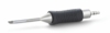 Preview: The image shows a tool with a sharp, silver metal tip. The handle is black, rubberized, and has grooves for better grip. It lies horizontally on a white background.