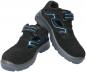 Preview: The image shows a pair of black, sporty shoes with blue accents. They feature a comfortable fit and a Velcro fastening, ideal for leisure or light sports.