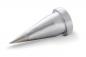 Preview: The image depicts a conical, silver metal object. It has a wide, flat base and tapers to a point at the top. The surface appears smooth and shiny.