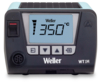 Preview: The image displays a black digital temperature control device with a blue display. It has buttons for temperature adjustment and currently shows 350 °C. The brand "Weller" is clearly visible.