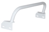 Preview: The image shows a white, curved grab bar. It has two solid mounts on the sides, which are used to attach it to a wall or another object.