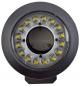 Preview: The image shows a round LED light with an inner, dark area. Around this area, there are evenly arranged 16 small, bright yellow LED lamps, surrounded by a black casing.