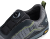 Preview: The image shows a modern, gray shoe with a textured upper. It features a Boa closure system and a profiled sole for good grip. A green line runs along the side.