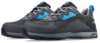 Preview: The image shows a pair of gray shoes with blue and black accents. They have a sturdy sole and flat laces, ideal for athletic activities or everyday wear.