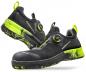 Preview: The image shows a pair of black sports shoes with bright green accents. They have a flat sole, are equipped with a Boa closure system, and feature a reinforced toe cap.