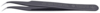 Preview: The image shows a sharp, black tweezer made of stainless steel. It features a thin and curved handle suitable for precise work. The surface is matte and smooth.