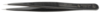 Preview: The image shows a black tweezer with two pointed ends. It has a ridged surface for better grip and is made of stainless steel. The brand name is printed on it.