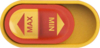 Preview: The image shows an oval switch in yellow with two marked positions: "MAX" in red on the left and "MIN" in red on the right. An arrow points up for "MAX" and down for "MIN".