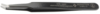 Preview: The image shows a black, slender tweezer with flattened, asymmetrical tips. It is made of stainless steel and has a matte finish. There are inscriptions on the side.