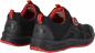 Preview: The image shows a pair of athletic shoes in black with red accents. They feature a breathable upper and a non-slip sole. The back is slightly raised and reinforced.