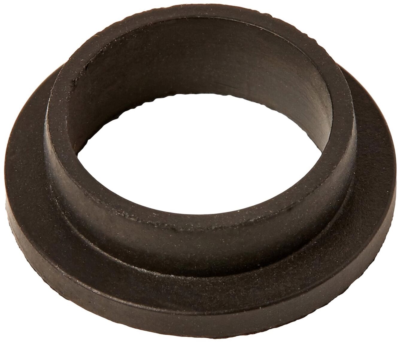 The image shows a ring-shaped metal body that is hollow inside. The surface is rough and matte, the material appears sturdy and heavy. It has a slightly thicker edge.