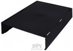 Preview: The image shows a black, rectangular storage rack with open sides and a flat top. It appears sturdy and is suitable for storing devices or documents.