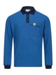 2647.P - Polo-Shirt, long sleeves blue ESD