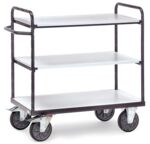 091.9100 - 3-shelf trolley ESD 3 shelves loading bed 850 x 500 mm