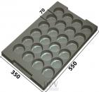 032.T-237 - Vacuum-formed insert T-237 550 x 350 x 38 mm, 24 compartments ESD 